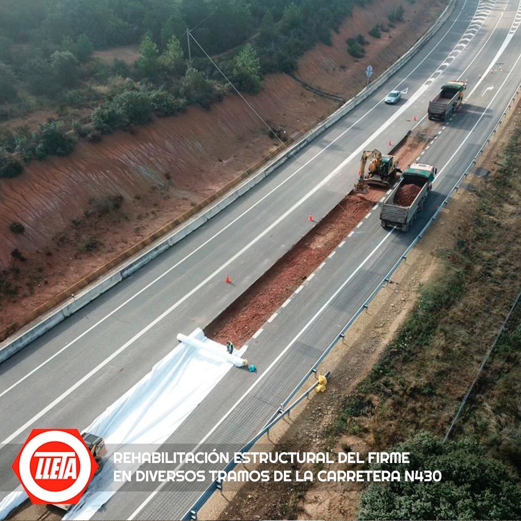 Rehabilitación estructural del firme en diversos tramos de la carretera N430 3